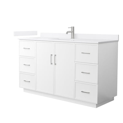 Elan TK 60" Free Standing Single Basin Vanity Set with Cabinet and Quartz Vanity Top - image 1