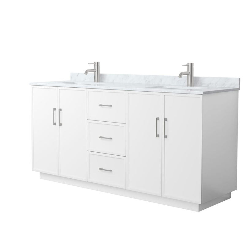 Elan TK 72" Free Standing Double Basin Vanity Set with Cabinet and Marble Vanity Top - image 1