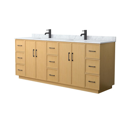 Elan TK 84" Free Standing Double Basin Vanity Set with Cabinet and Marble Vanity Top - image 1