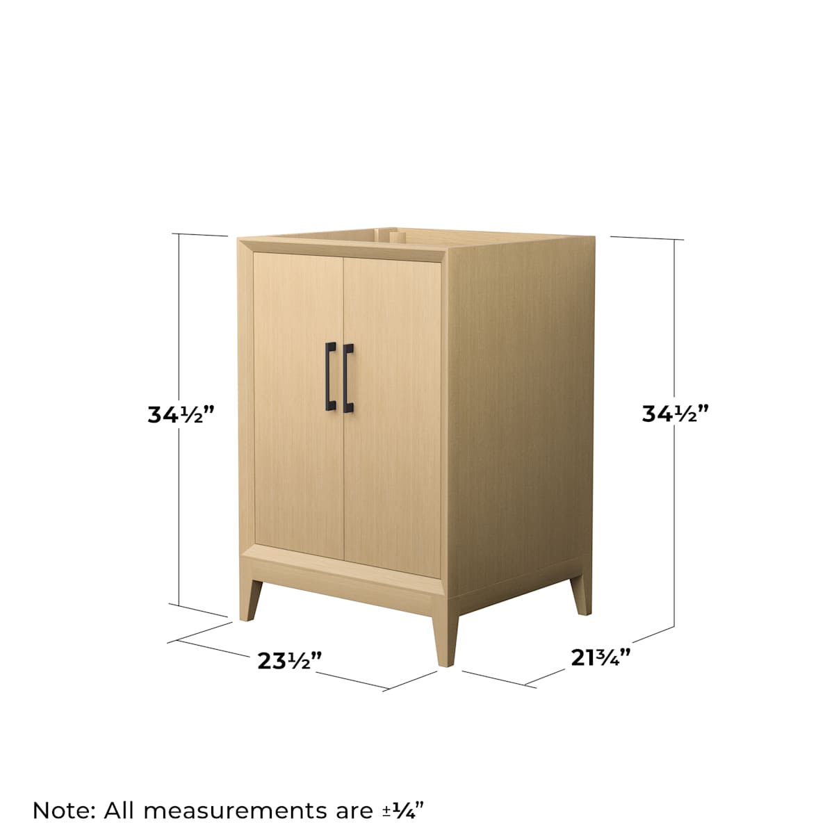 Janna 24" Single Free Standing Vanity Cabinet Only - Less Vanity Top