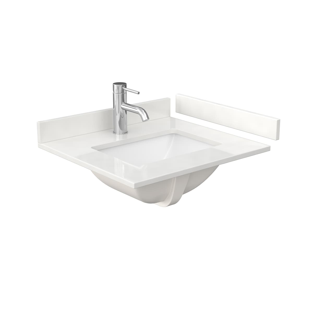 Janna 24" Free Standing Single Basin Vanity Set with Cabinet and Quartz Vanity Top