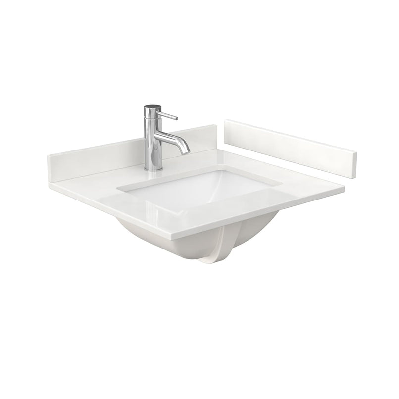 Janna 24" Free Standing Single Basin Vanity Set with Cabinet and Quartz Vanity Top - image 7