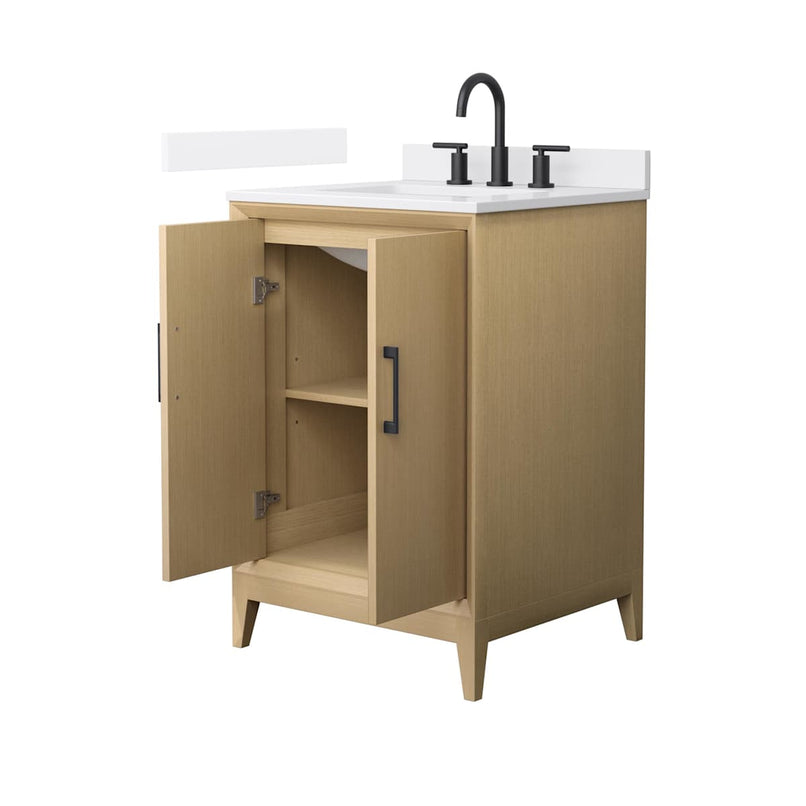 Janna 24" Free Standing Single Basin Vanity Set with Cabinet and Quartz Vanity Top - image 6