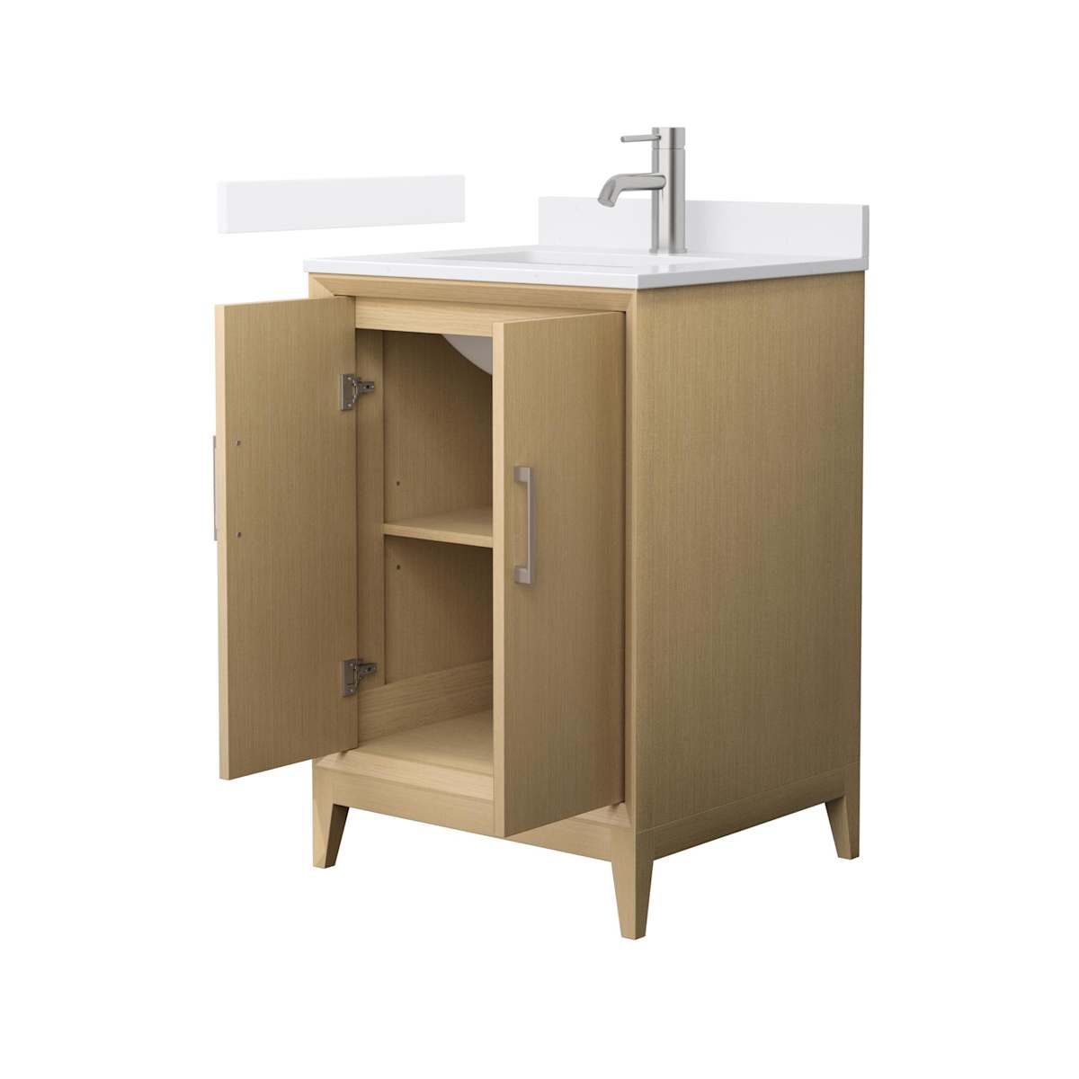 Janna 24" Free Standing Single Basin Vanity Set with Cabinet and Cultured Marble Vanity Top