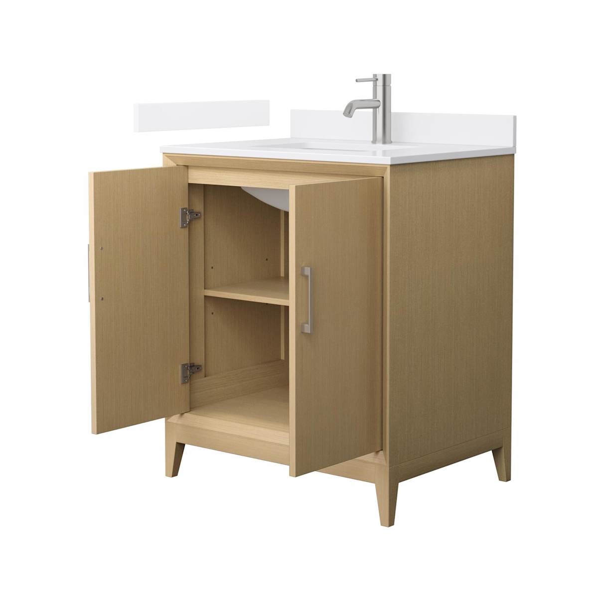 Janna 30" Free Standing Single Basin Vanity Set with Cabinet and Quartz Vanity Top