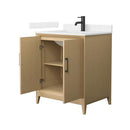 Janna 30" Free Standing Single Basin Vanity Set with Cabinet and Cultured Marble Vanity Top - image 2