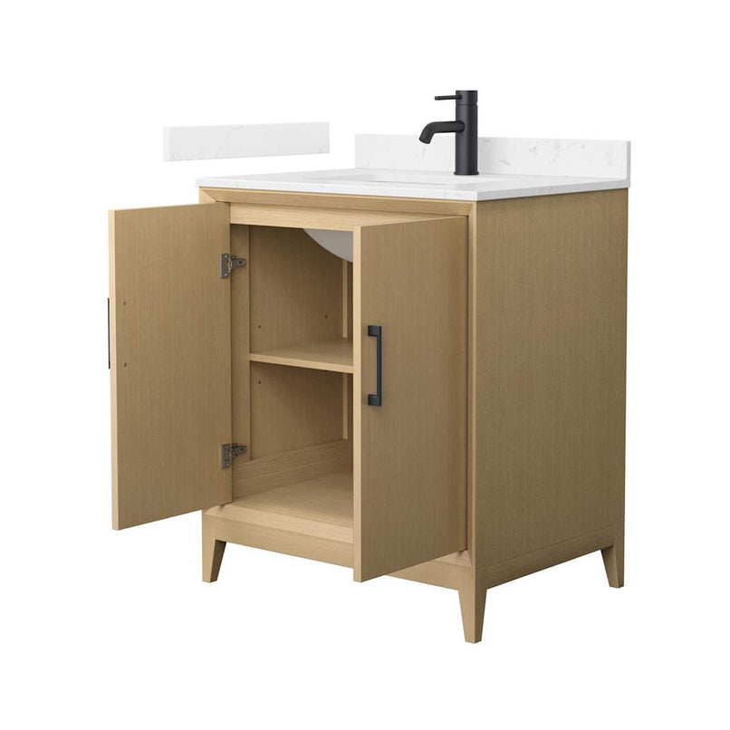 Janna 30" Free Standing Single Basin Vanity Set with Cabinet and Cultured Marble Vanity Top - image 2