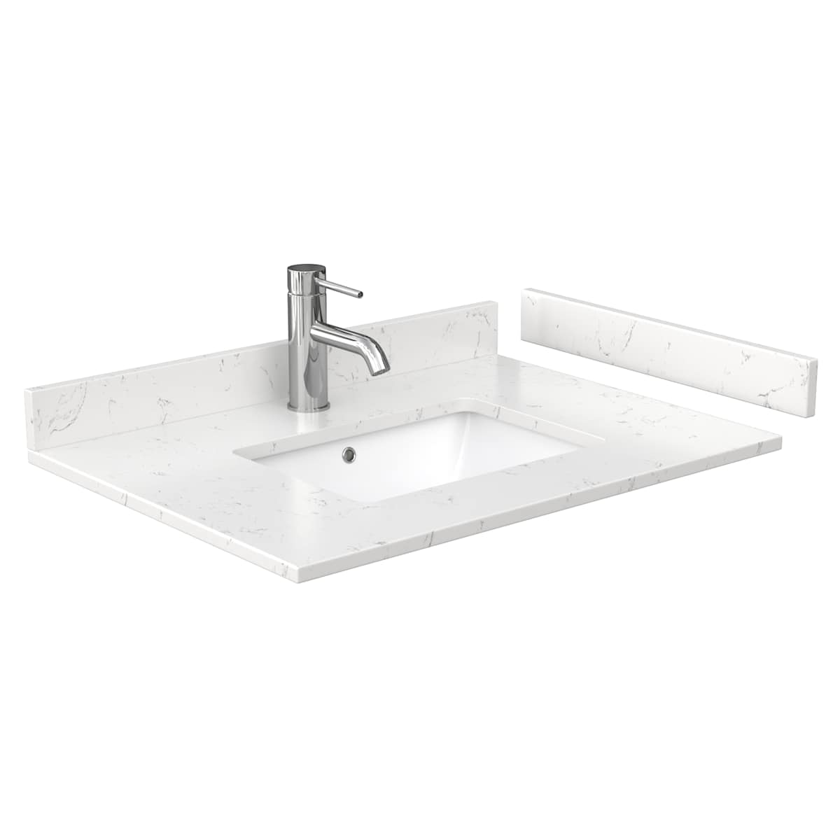 Janna 30" Free Standing Single Basin Vanity Set with Cabinet and Cultured Marble Vanity Top