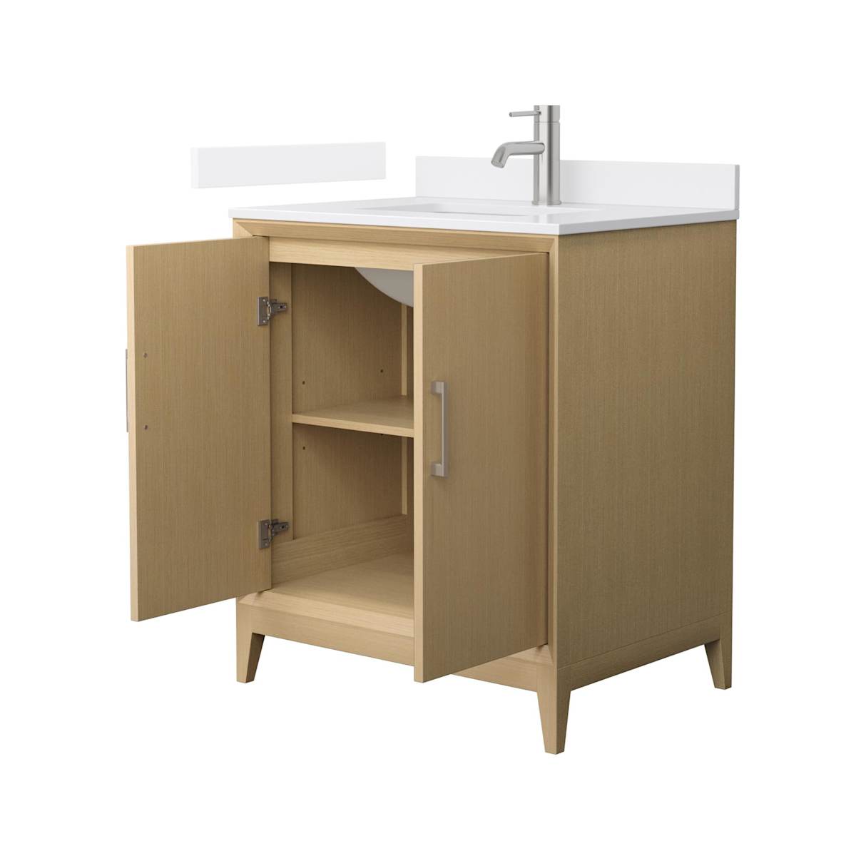 Janna 30" Free Standing Single Basin Vanity Set with Cabinet and Cultured Marble Vanity Top - image 9