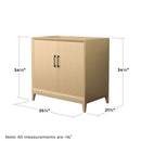 Janna 36" Single Free Standing Vanity Cabinet Only - Less Vanity Top - image 3
