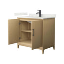 Janna 36" Free Standing Single Basin Vanity Set with Cabinet and Quartz Vanity Top - image 2