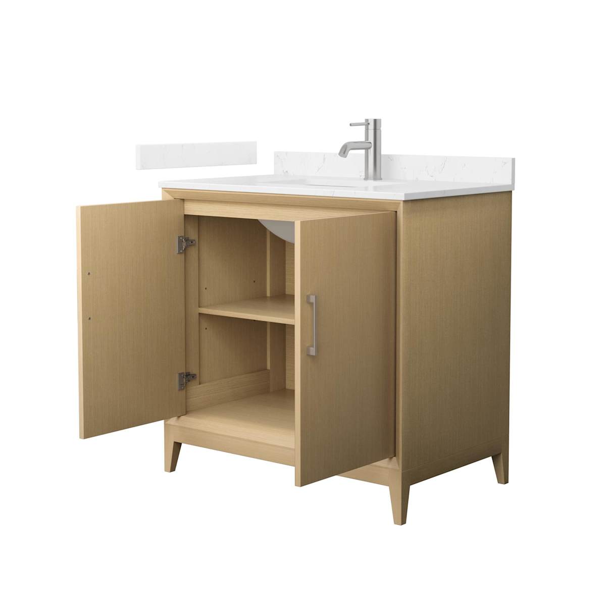 Janna 36" Free Standing Single Basin Vanity Set with Cabinet and Cultured Marble Vanity Top