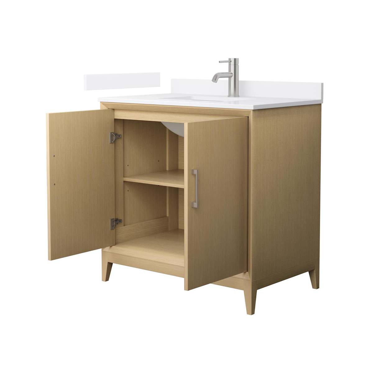 Janna 36" Free Standing Single Basin Vanity Set with Cabinet and Cultured Marble Vanity Top