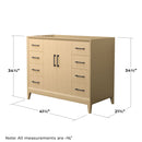 Janna 42" Single Free Standing Vanity Cabinet Only - Less Vanity Top - image 3