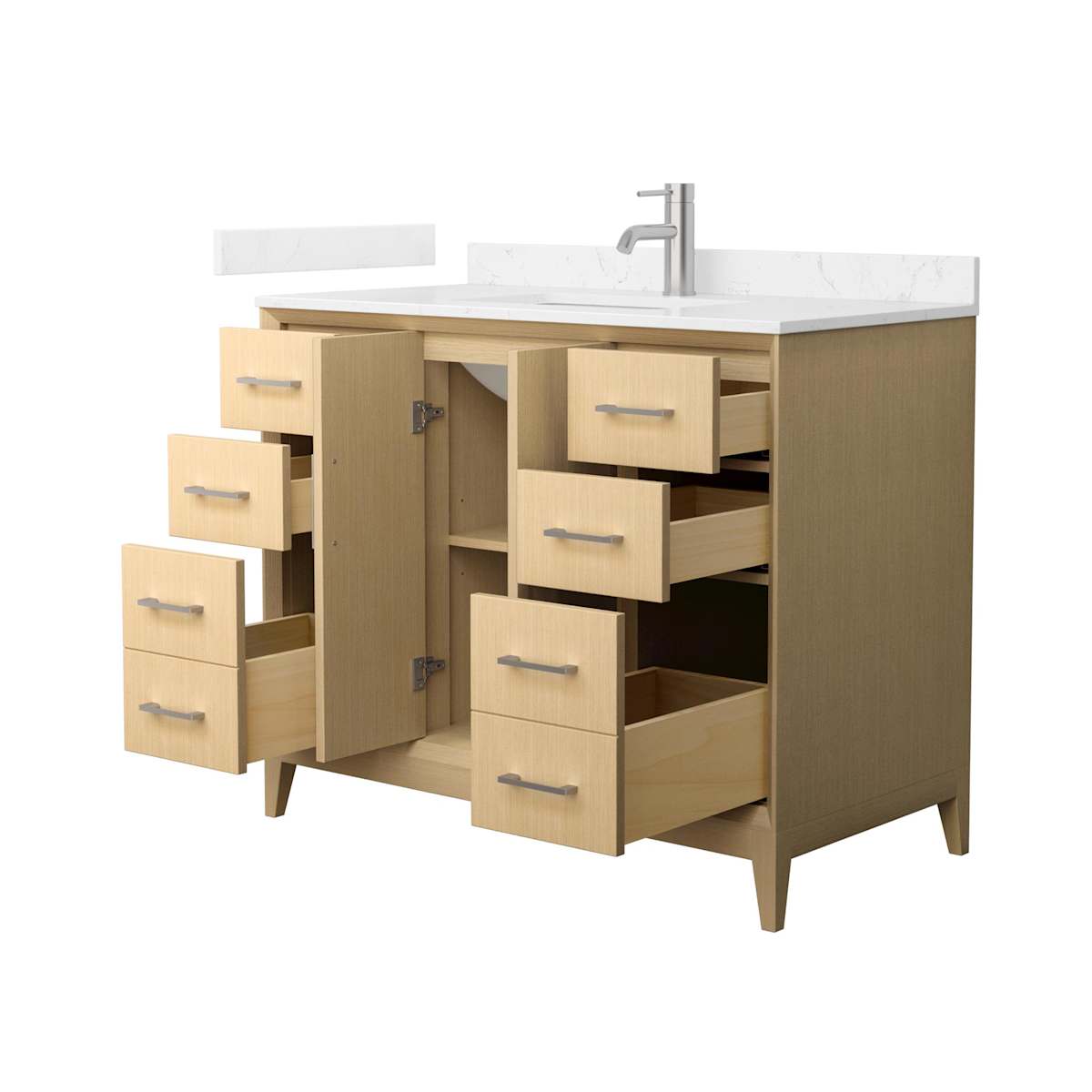 Janna 42" Free Standing Single Basin Vanity Set with Cabinet and Cultured Marble Vanity Top - image 8