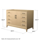 Janna 48" Single Free Standing Vanity Cabinet Only - Less Vanity Top - image 3