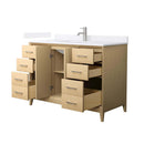 Janna 48" Free Standing Single Basin Vanity Set with Cabinet and Quartz Vanity Top - image 9