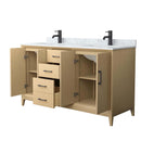Janna 60" Free Standing Double Basin Vanity Set with Cabinet and Marble Vanity Top - image 2
