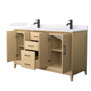Janna 60" Free Standing Double Basin Vanity Set with Cabinet and Cultured Marble Vanity Top - image 7