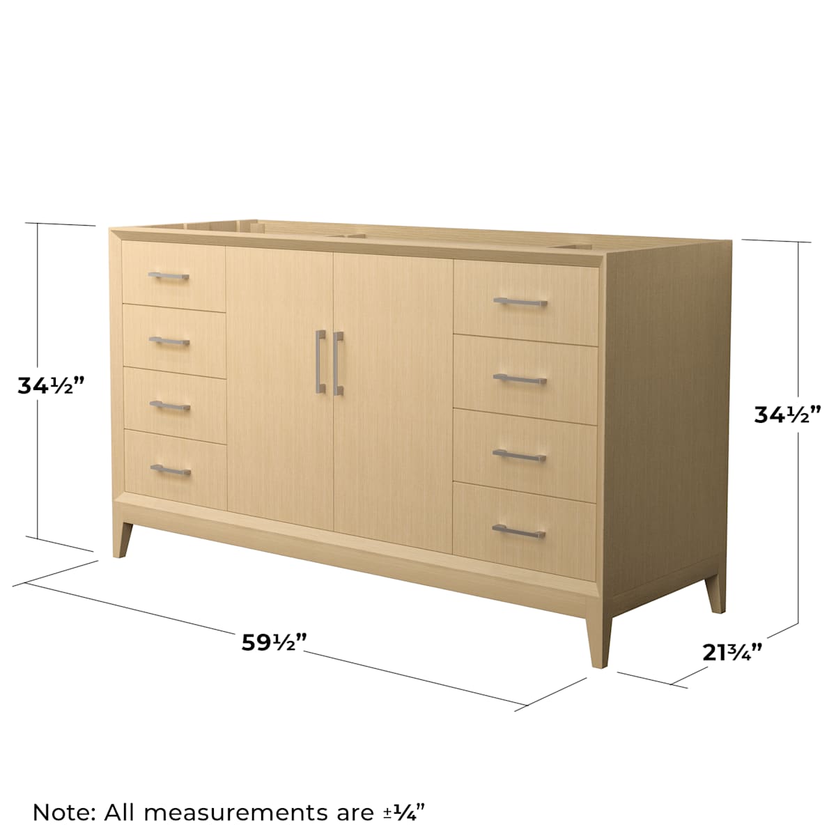 Janna 60" Single Free Standing Vanity Cabinet Only - Less Vanity Top