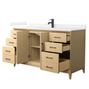 Janna 60" Free Standing Single Basin Vanity Set with Cabinet and Quartz Vanity Top - image 7