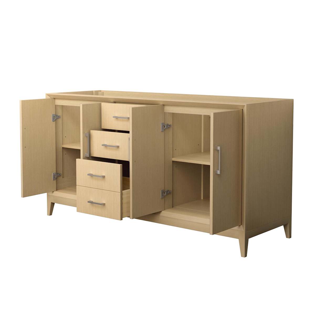 Janna 66" Double Free Standing Vanity Cabinet Only - Less Vanity Top