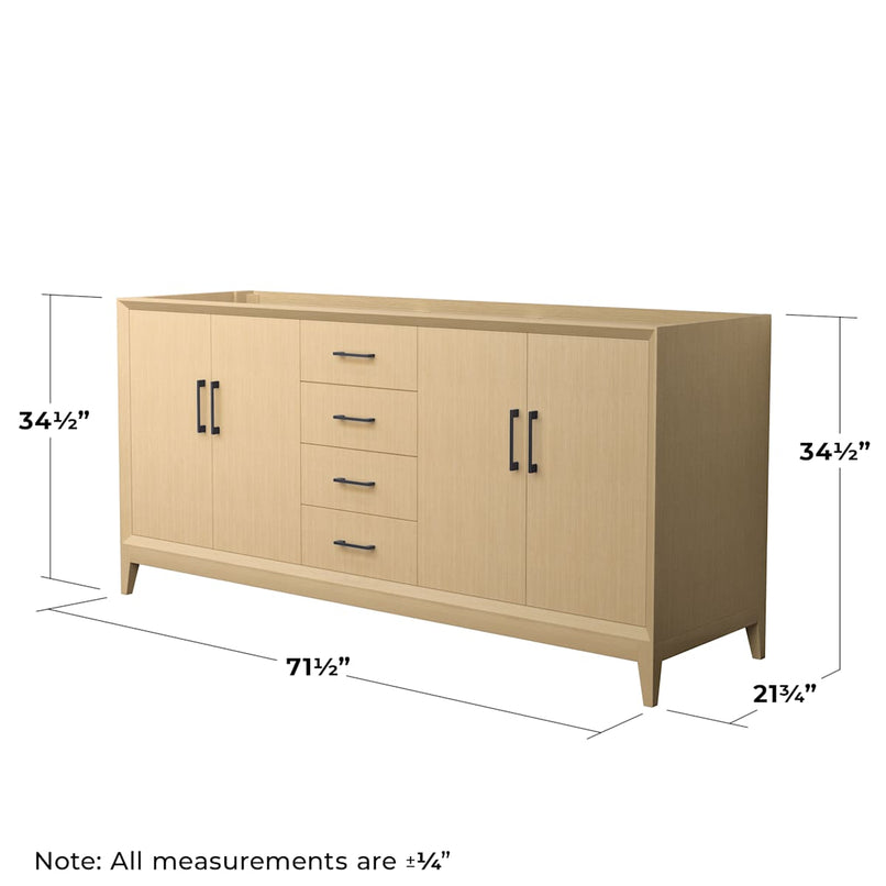 Janna 72" Double Free Standing Vanity Cabinet Only - Less Vanity Top - image 3