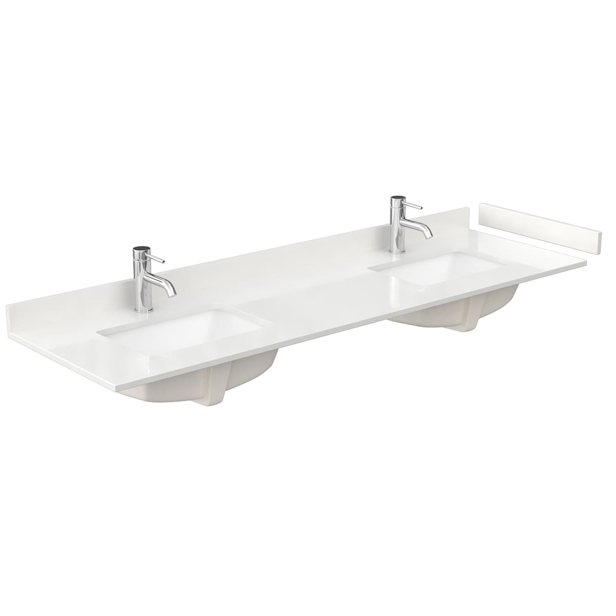Janna 72" Free Standing Double Basin Vanity Set with Cabinet and Quartz Vanity Top