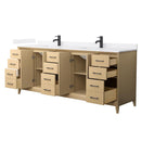 Janna 84" Free Standing Double Basin Vanity Set with Cabinet and Cultured Marble Vanity Top - image 7