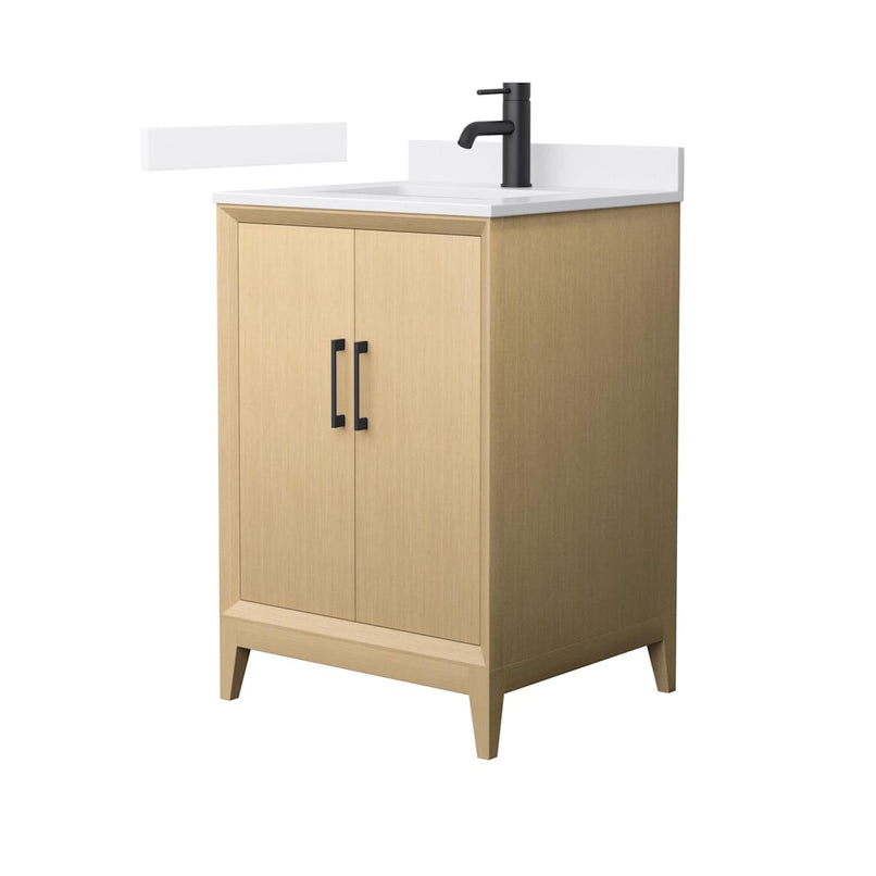 Janna 24" Free Standing Single Basin Vanity Set with Cabinet and Cultured Marble Vanity Top - image 1