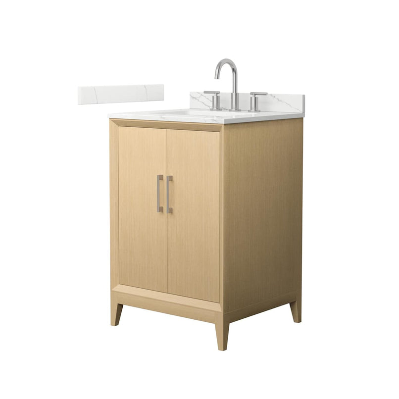 Janna 24" Free Standing Single Basin Vanity Set with Cabinet and Quartz Vanity Top - image 1