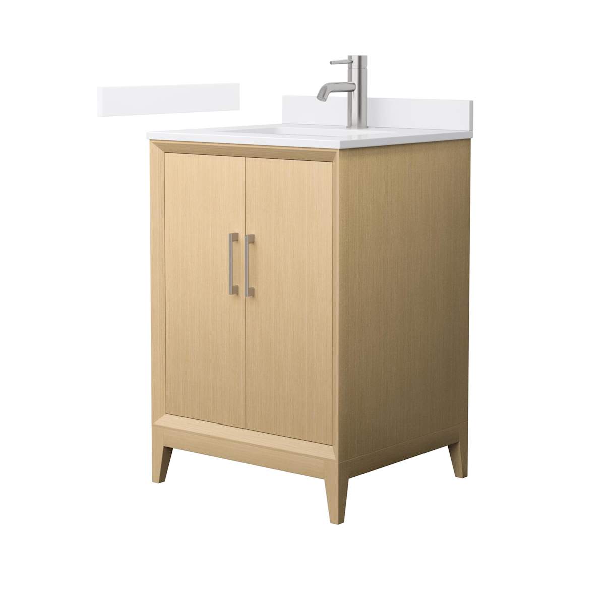 Janna 24" Free Standing Single Basin Vanity Set with Cabinet and Quartz Vanity Top