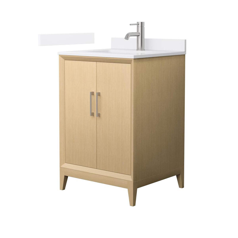 Janna 24" Free Standing Single Basin Vanity Set with Cabinet and Quartz Vanity Top - image 1