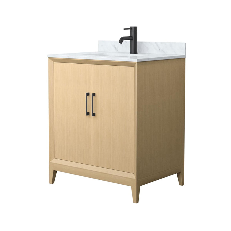 Janna 30" Free Standing Single Basin Vanity Set with Cabinet and Marble Vanity Top - image 1
