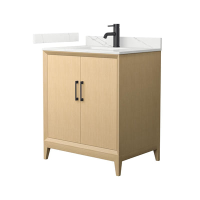 Janna 30" Free Standing Single Basin Vanity Set with Cabinet and Quartz Vanity Top - image 1
