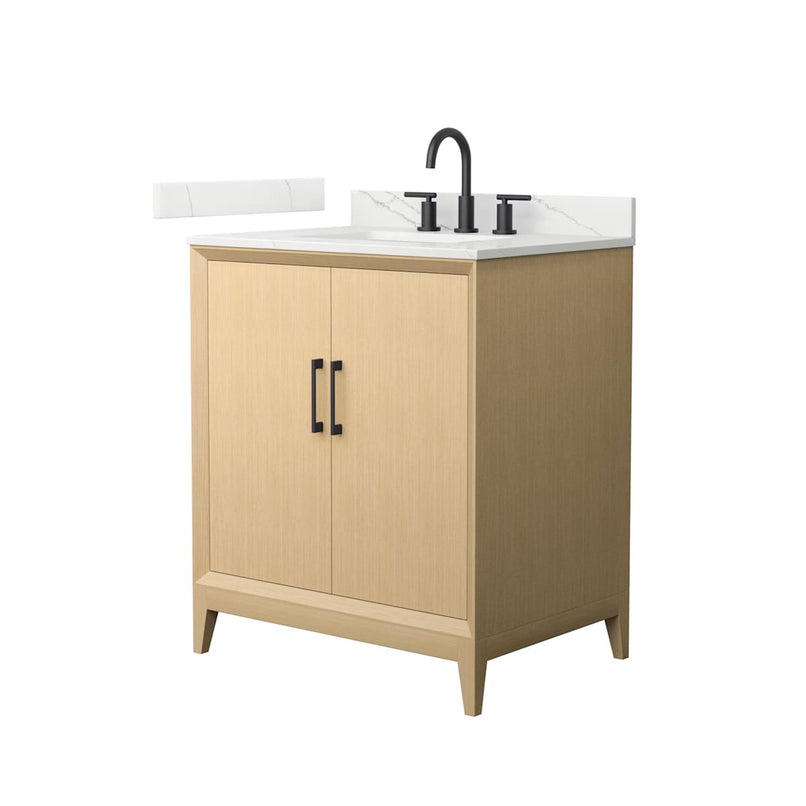 Janna 30" Free Standing Single Basin Vanity Set with Cabinet and Quartz Vanity Top - image 1