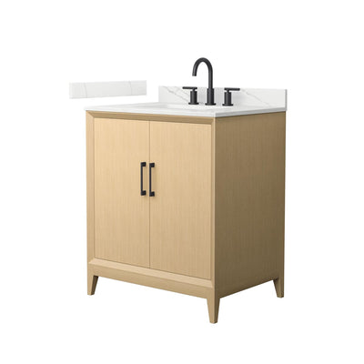 Janna 30" Free Standing Single Basin Vanity Set with Cabinet and Quartz Vanity Top - image 1