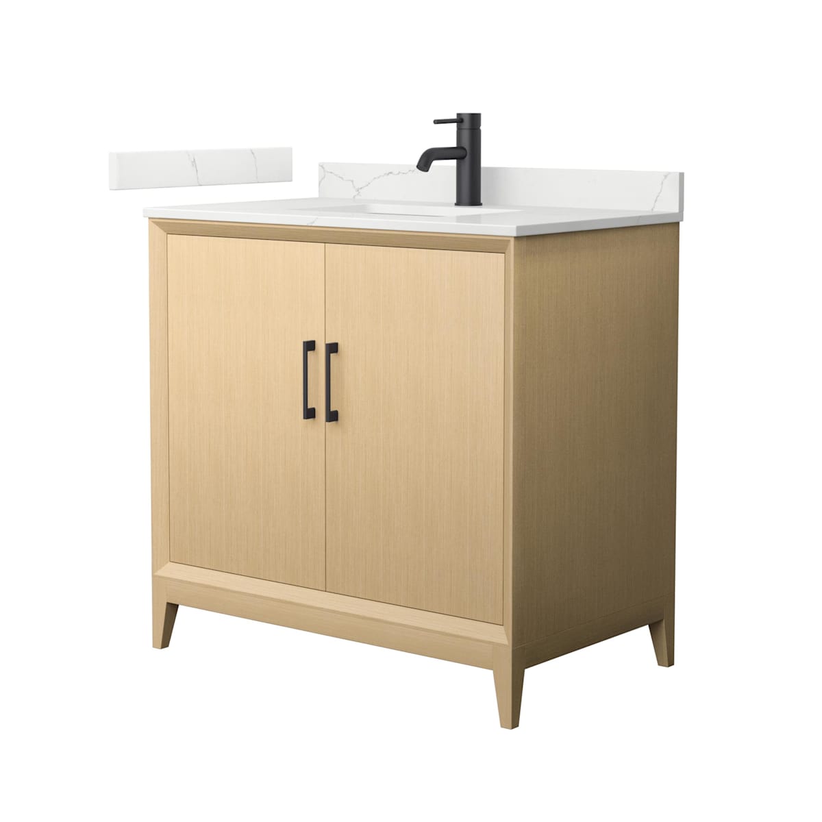 Janna 36" Free Standing Single Basin Vanity Set with Cabinet and Quartz Vanity Top