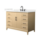 Janna 48" Free Standing Single Basin Vanity Set with Cabinet and Quartz Vanity Top - image 1
