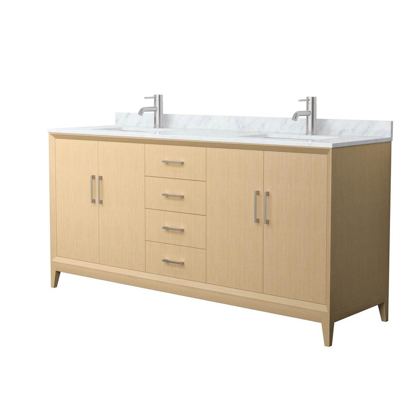 Janna 72" Free Standing Double Basin Vanity Set with Cabinet and Marble Vanity Top - image 1