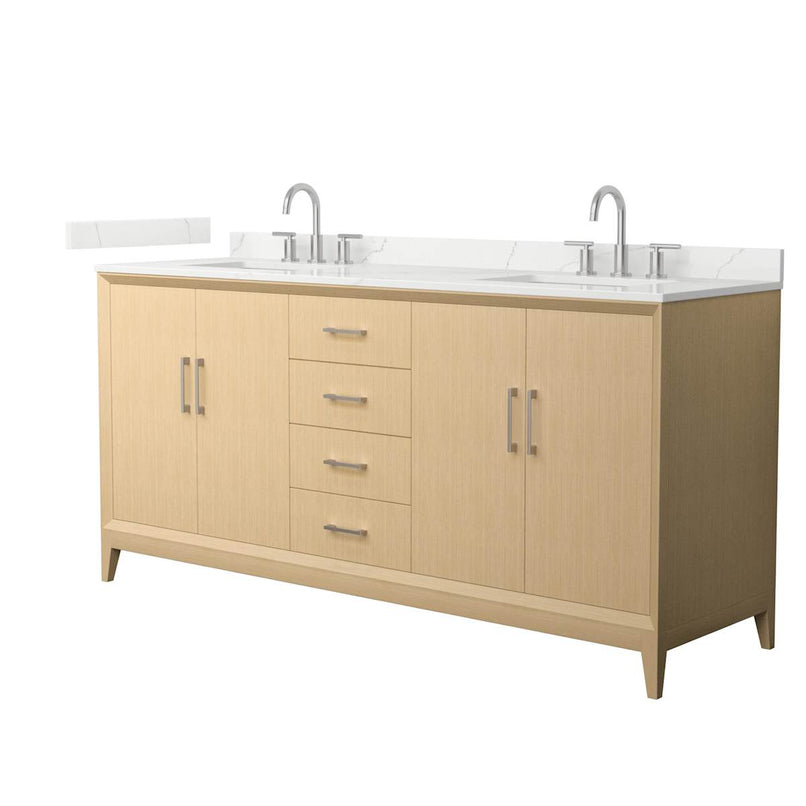 Janna 72" Free Standing Double Basin Vanity Set with Cabinet and Quartz Vanity Top - image 1
