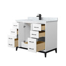 Amici 42" Free Standing Single Basin Vanity Set with Cabinet and Marble Vanity Top - image 2