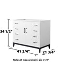 Amici 42" Single Free Standing Vanity Cabinet Only - Less Vanity Top - image 5