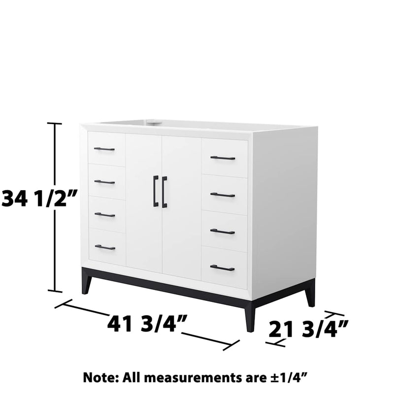 Amici 42" Single Free Standing Vanity Cabinet Only - Less Vanity Top - image 5