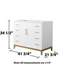 Amici 42" Single Free Standing Vanity Cabinet Only - Less Vanity Top - image 10