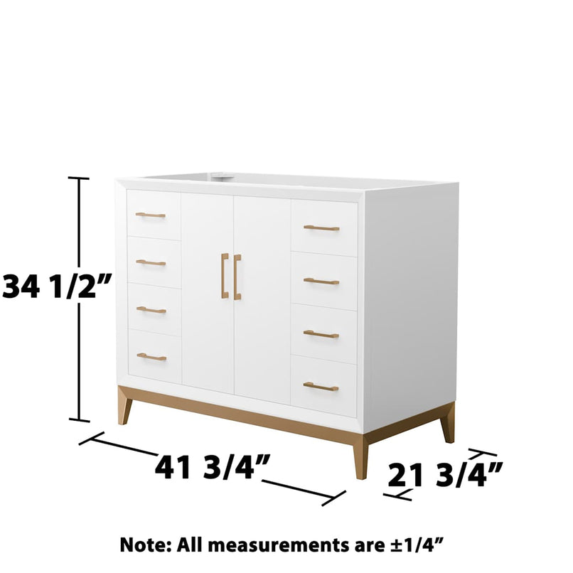 Amici 42" Single Free Standing Vanity Cabinet Only - Less Vanity Top - image 10