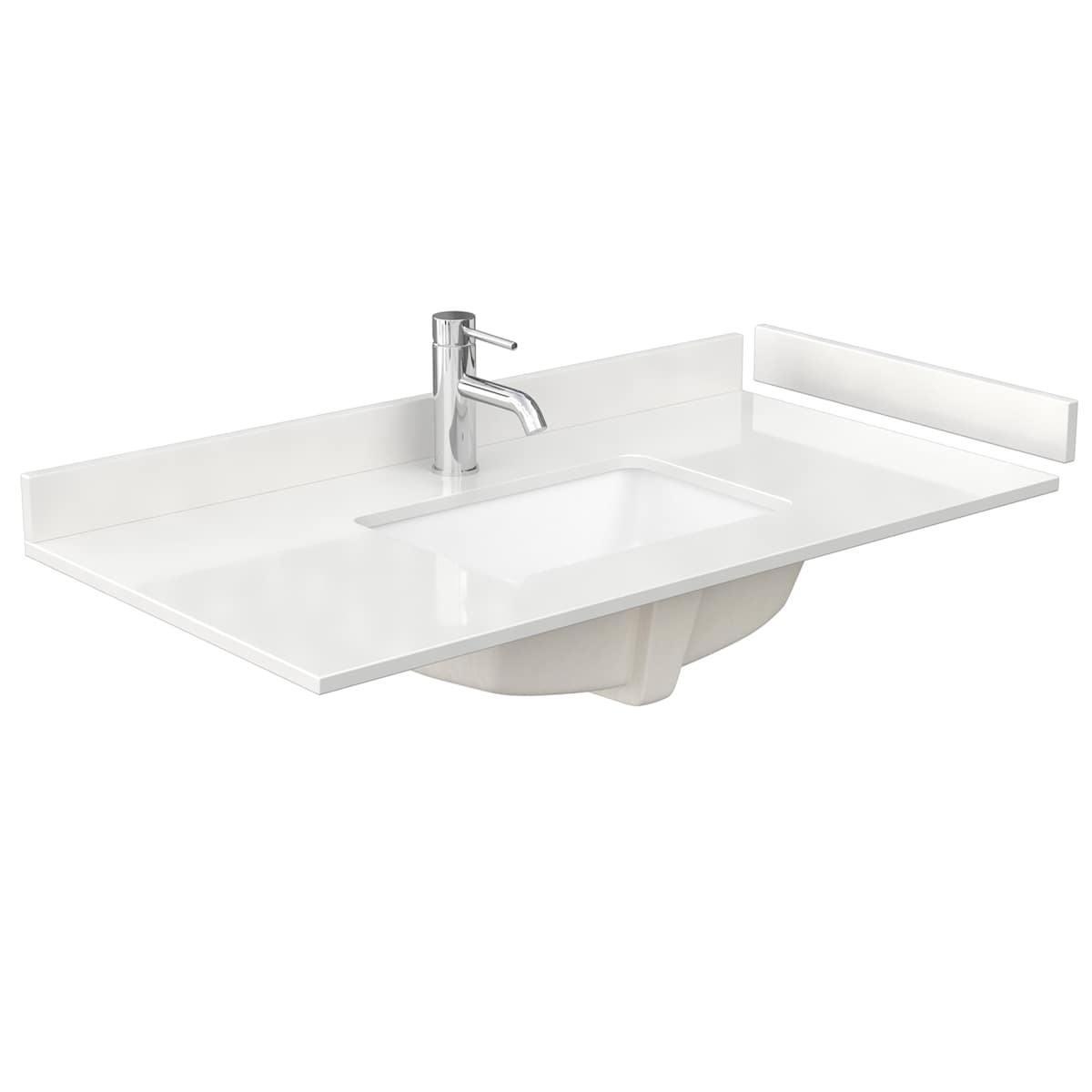 Amici 42" Free Standing Single Basin Vanity Set with Cabinet and Quartz Vanity Top - image 8