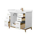Amici 42" Free Standing Single Basin Vanity Set with Cabinet and Quartz Vanity Top - image 9