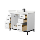 Amici 42" Free Standing Single Basin Vanity Set with Cabinet and Quartz Vanity Top - image 13