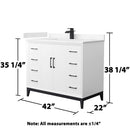 Amici 42" Free Standing Single Basin Vanity Set with Cabinet and Cultured Marble Vanity Top - image 6